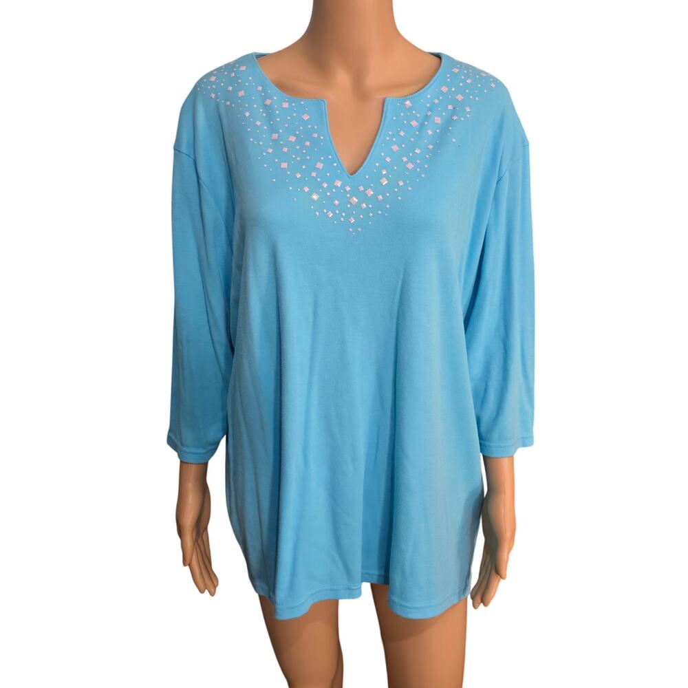 Decorated Originals Blue Top With opalite accents 3X